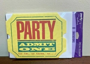 Admit One Ticket To A Good Time Hallmark Watch Party Invitation - Set of 8 - Picture 1 of 2