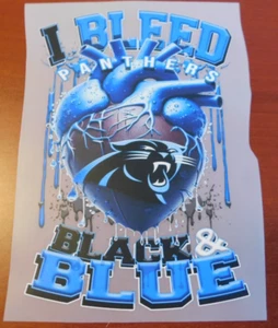 Carolina Panthers 8" DTF Heat Transfer Iron On FREE Shipping (B20) - Picture 1 of 1