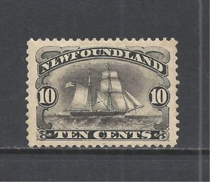 CANADÁ SCOTT 59 MH VF/XF - 1887 10c EDICIÓN NEGRA - GOLETA - Imagen 1 de 2