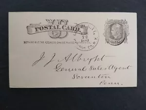 Nueva York: Tarjeta postal comunitaria de 1886, cancelación del condado de Madison, DPO - Imagen 1 de 2