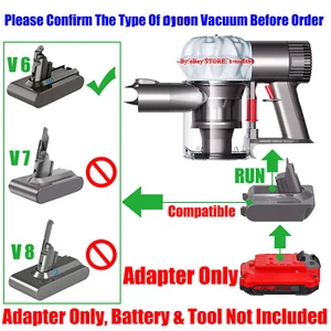 1 Adaptador para Craftsman V-20 Nuevas Baterías 20V Para Alimentar para Aspiradora Tipo Dyson V6 - Imagen 1 de 6