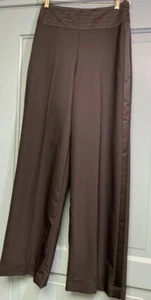 Trina Turk Black Tuxedo Pants, Pintuck Pleat Waist, Wide Leg USA Made Size 2 EUC - Picture 1 of 10