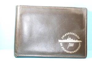 ALTE LEDER GELDBÖSRE URLAUBERSCHIFF MS VÖLKERFREUNDSCHAFT DDR UNGEBRAUCHT - Bild 1 von 6