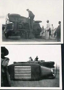 BENI MELLAL c. 1930 - 2 Photos Accident Automobile Maroc - Picture 1 of 1