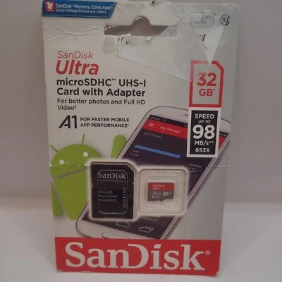 SanDisk SDSQUAR-032G-GN6MA Ultra Micro SDHC Class 10 32GB Memory Card - Image 1 of 2