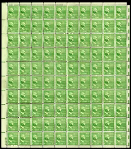 Scott #804 George Washington Sheet of 100 Stamps - MH P#24276 - Picture 1 of 2
