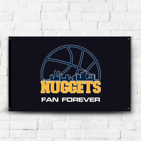 Denver Nuggets 3x5 ft Flag NBA Basketball Champions Gift Banner Wall Decor Cover