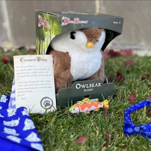 Peluche de oso búho - Oso de peluche de lujo - En caja y accesorios - Marrón - Imagen 1 de 11