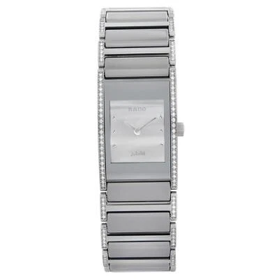 Rado Integral Steel Ceramic Diamond Silver Dial Ladies Quartz Watch R20733122 - Image 1 of 4