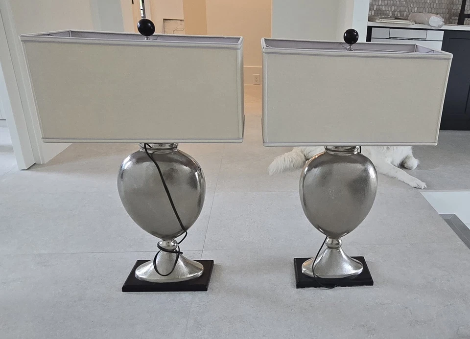 Par de lámparas de mesa Currey & Company Marmont Foto 1 de 4