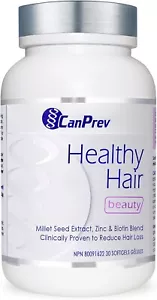 CanPrev Healthy Hair Beauty Millet Seed Extract Zinc Biotin 30 Softgels NEW - Picture 1 of 1