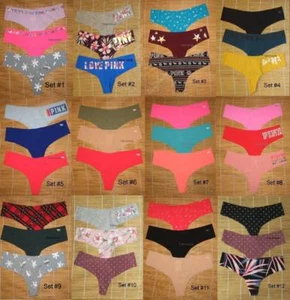 3 bragas Victoria's Secret rosa corte crudo sin exhibición medianas que elijas - Imagen 1 de 14
