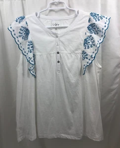 Camisa para mujer loft con ojales con mangas aleteo XL - Imagen 1 de 2