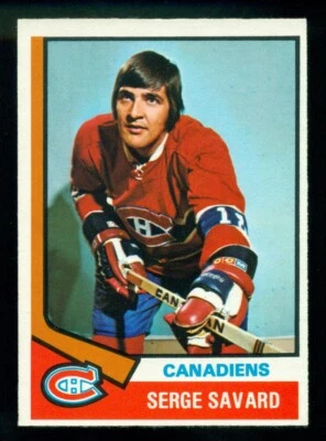 1974-75 OPC O PEE CHEE Hockey #53 Serge Savard HOF NM MONTREAL CANADIENS Card - Image 1 of 2