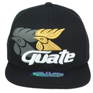 Guate Guatemala Rooster Country Central America Snapback Flat Bill Gorra Hat Cap - Picture 1 of 4