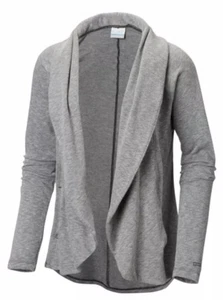 $80 Columbia Benning Hills Manga Larga Envoltura Para Mujer Talla GRANDE Gris Jaspeado Nuevo Con Etiquetas - Imagen 1 de 3