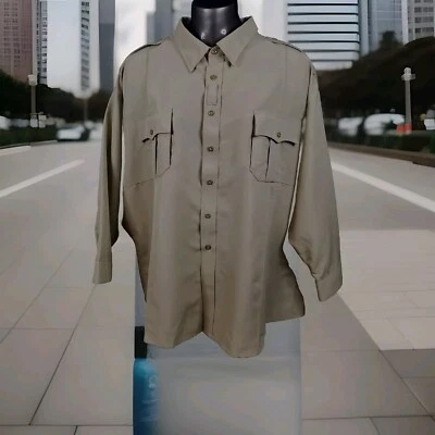 Camisa supercamisa azul de poliéster manga larga para hombre 8670 plateada tostada 22,5 X 34/35 Foto 1 de 4