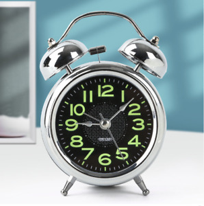 Super Loud Double Bell Alarm Clock With Night Light Bedside Home Decor Uk Seller