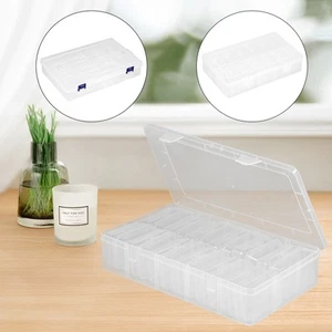 Small Bead Organizers 24/30 Grids Transparent Plastic Diamond Art Storage paamJ - Picture 1 of 22
