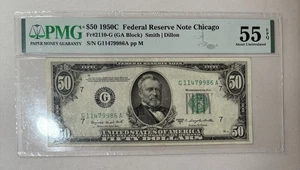 PMG 1950-C $50 Federal Reserve Note Chicago 55 EPQ - Picture 1 of 4
