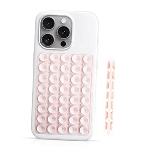 Double Sided Phone Mount () - Silicone Suction Cup Phone Case - Free Pink - Picture 1 of 7