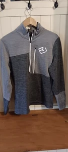 Ortovox grauer leichter Pullover mit Reißverschluss am Ausschnitt, Herren XL - Bild 1 von 16