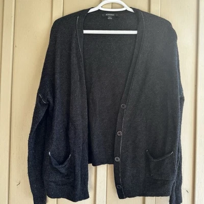 Cárdigan abierto negro carbón Acrobat para mujer suéter lana cachemir mediano grande Foto 1 de 4