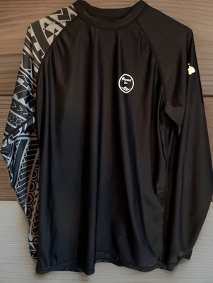Мужская черная рубашка Hawaii Loa LS UPF 50 Rashguard, размер M (A) - Изображение 1 из 3