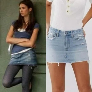 Gonna Elena Gilbert A&F Micro Mini Lavaggio Leggera Visto su Vampire Diaries - Foto 1 di 6