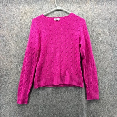 Suéter vintage Lilly Pulitzer para mujer pequeño rosa tejido con cable cachemir Foto 1 de 4