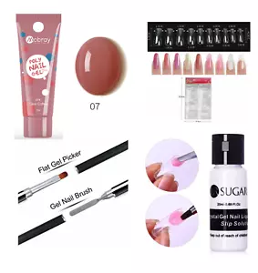 Poly gel builder Nail Extension Builder Soak Off UV LED, Nail, Clear Coffee, Kit - Picture 1 of 14