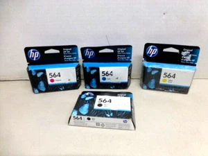 GENUINE HP 564 Ink Cartridge 4-Pack  SEALED NEW EXP 2021-22  NEW - Picture 1 of 2