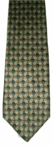 HERMOSA corbata para hombre Geoffrey Beene 100 % seda marrón rojo topo beige 57" L - Imagen 1 de 7