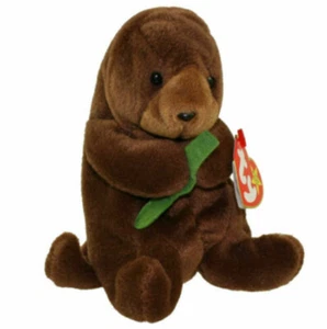 TY BEANIE BABY BABIES ORIGINAL SEAWEED THE SEA OTTER 96 PE STAMP RETIRED ERRORS - Picture 1 of 8