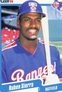 1990 Fleer Baseball Card #314 - Ruben Sierra - Texas Rangers