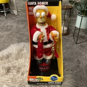 The Simpsons SANTA HOMER Animated Figure Talking Singing Gemmy 2005 (L31) - Picture 1 of 8