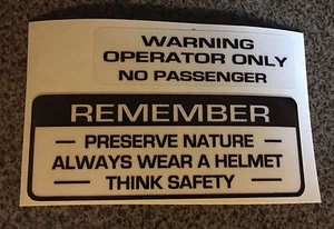 Z50, CT70 CR125M CR250 Warning Decals /Graphics - Picture 1 of 2