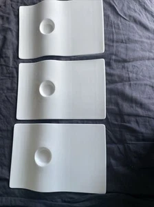 3 Arcoroc Professional Porcelain 13 x 8 3/4 Plancha Plate Resists Breakage Mint - Picture 1 of 5