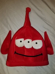 Kids Or Adults Unisex Red Three Eyed Alien Fun Hat Party New Size Fits All  - Picture 1 of 3
