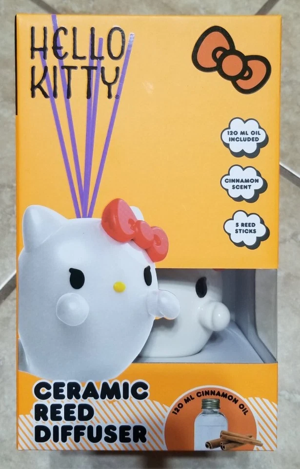 Sanrio Halloween Hello Kitty Ceramic Reed Diffuser (cinnamon Scent) Ghost