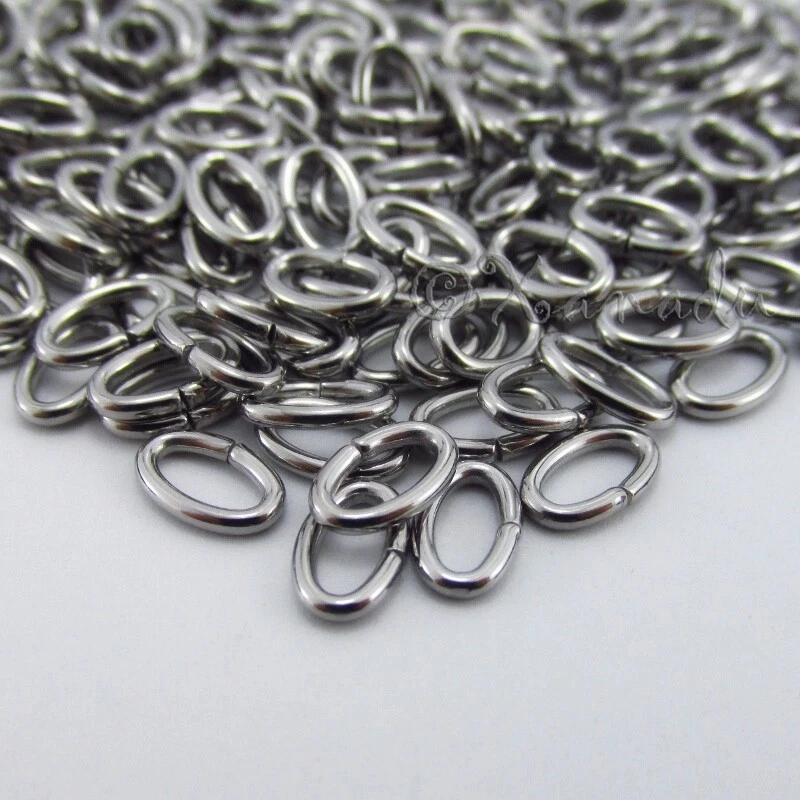 Oval Jump Rings 6.5mm -50/100/200 Stainless Steel 16 Gauge 1.2mm Jumprings F6925 - Image 1 of 3