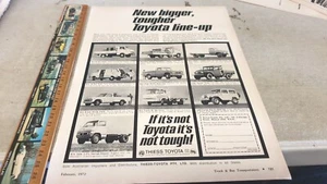 1972 TOYOTA COMMERCIALS Australian Sales Advert LANDCRUISER STOUT HILUX - Picture 1 of 1