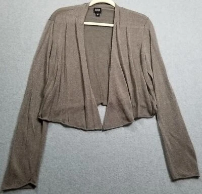 Cárdigan suéter Eileen Fisher para mujer grande L topo metálico manga larga abierto Foto 1 de 4