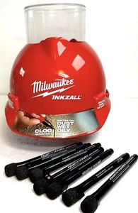 Milwaukee Inkzall Hard Hat Merchandiser Display With 7 Markers - Picture 1 of 4