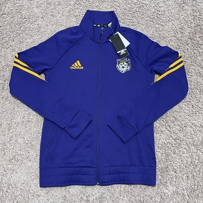 Washington Huskies Jacket Womens Small Purple Gold Stripes Adidas Collegiate Zip - Image 1 of 4