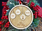 Family and Pet Personalized Christmas Ornament, 2022, Custom Ornament Family