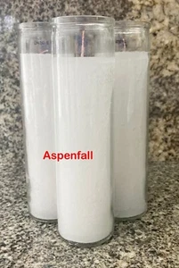 White Tall Glass Candle Decor/Holiday/Party-1 Candle Free Shipping - Picture 1 of 2