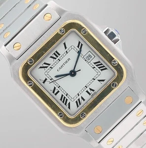 Cartier Santos Galbée Automatic 29mm White Roman Num Dial Two-Tone Watch 1172961 - Picture 1 of 11