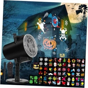 Christmas Projector Lights Outdoor, Halloween Projector Lights,16 HD Slides - Picture 1 of 8