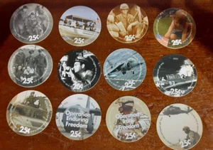 4th Print Set 25 Cent AAFES Pogs 2004 printing Extra Fine condition - Picture 1 of 2